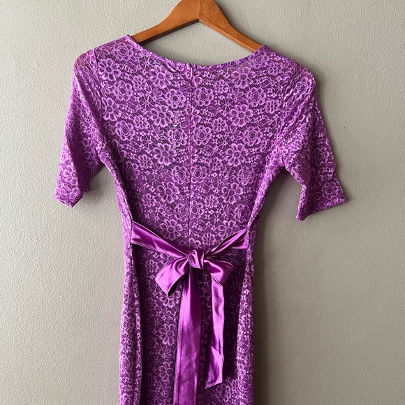 Floral Lace Long Sleeve Bridesmaid Gown || Rephyllis - Picture 3 of 4